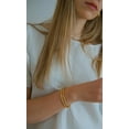 thumbnail image 2 of Aobei Pearl 18K Gold Plated Open Bangle Cuff Bracelets Adjustable Dainty Boho Cuff Bangle Bracelets Handemade Jewelry for Women, 2 of 7