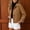 Coffee①, variant on Womens Utility Jacket Lapel Collar Button Down Long Sleeve Cropped Plaid Lining Casual Outer Coat for Womens