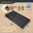thumbnail image 2 of POWERTEC Router Bit Tray Organizer - Holds 50 Bits | 30 1/2" and 20 1/4" Shank Router Bit Holder for Tool Box and Drawer Storage Solution (71217), 2 of 6