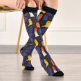 thumbnail image 5 of FORMRS Womens Knee High Socks Casual Long Thick Travel Daily Wear, 1 Pair, Halloween Colorful Ghosts, 5 of 6