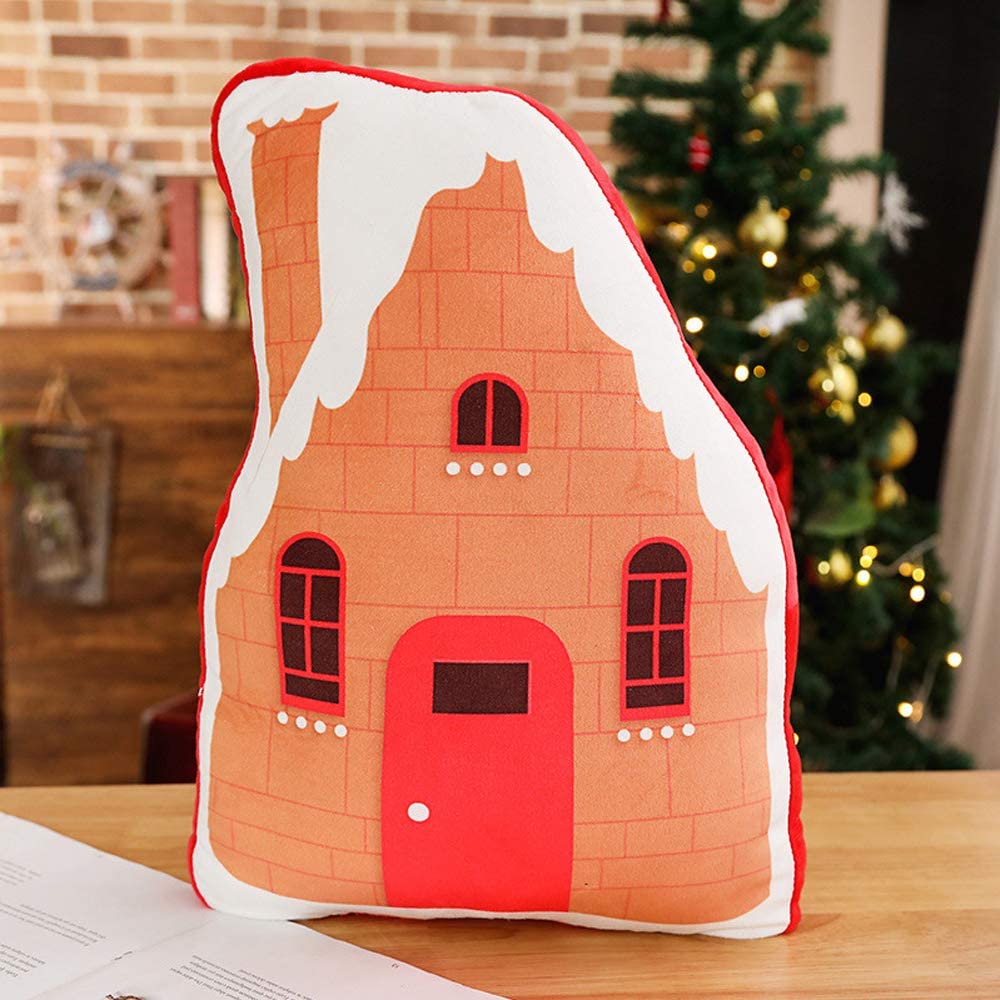 BIGTREE Gingerbread House Christmas Decorative Throw Pillow 17 inch