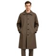 thumbnail image 3 of Mens Trench Coat Slim Fit Single Breasted Long Windbreaker Jacket Classic Lapel Casual Overcoat Business Trench Jacket, 3 of 6