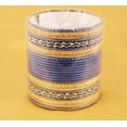 thumbnail image 3 of Sunsoul by Touchstone "Colorful 2 Dozen Bangle Collection" Indian Bollywood Textured Blasting Blue Designer Jewelry Special Large Size Bangle Bracelets Set Of 24 In Antique Gold Tone For Women, 3 of 5