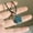 Blue, variant on Men Women Natural Stone Pentagram Star Pendant Necklace Collarbone Chain Jewelry-Grey