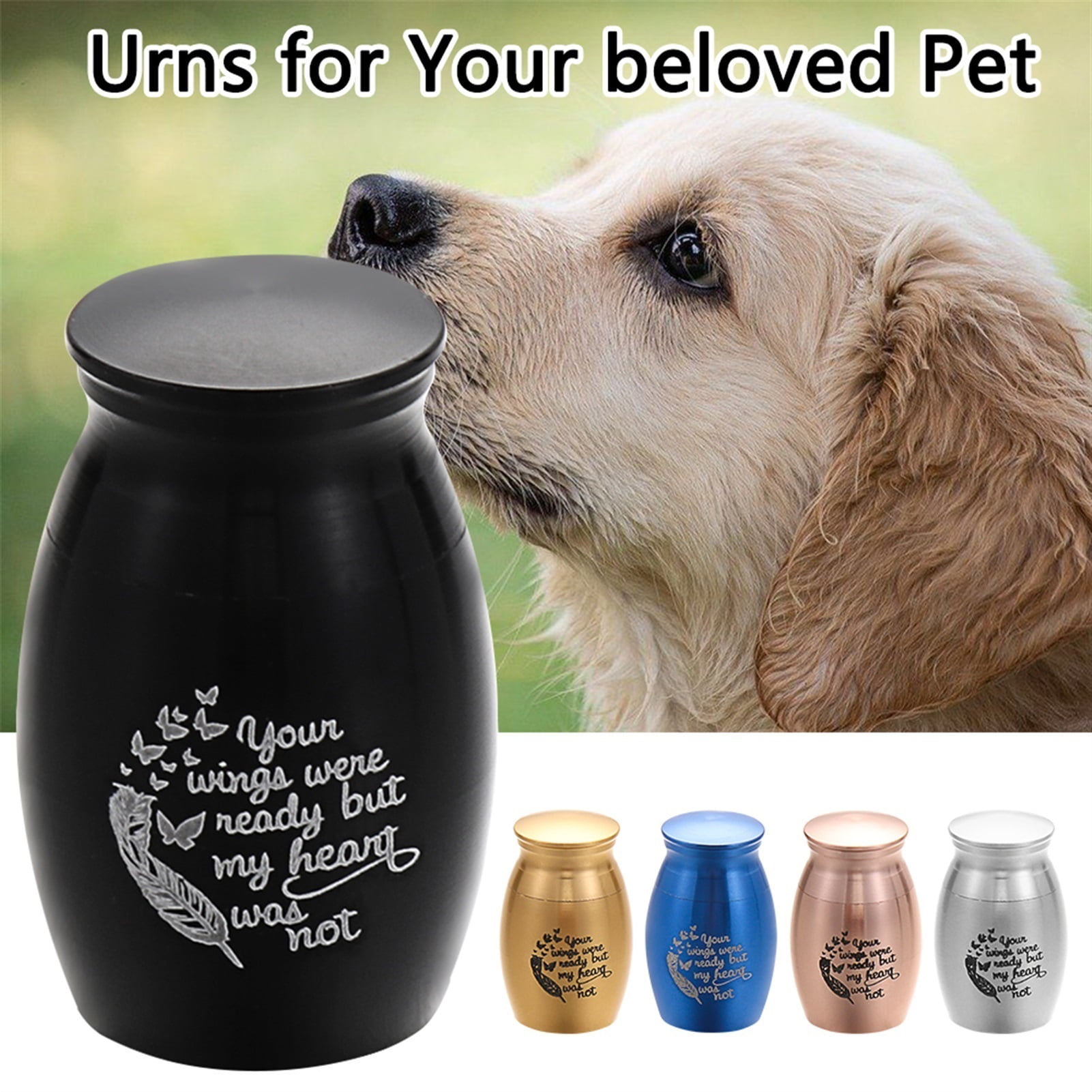 1Pc Mini Memorial Urn Aluminum Alloy Threaded Lid Pet Cremation Urns Beloved Pet Keepsake Funeral Urn