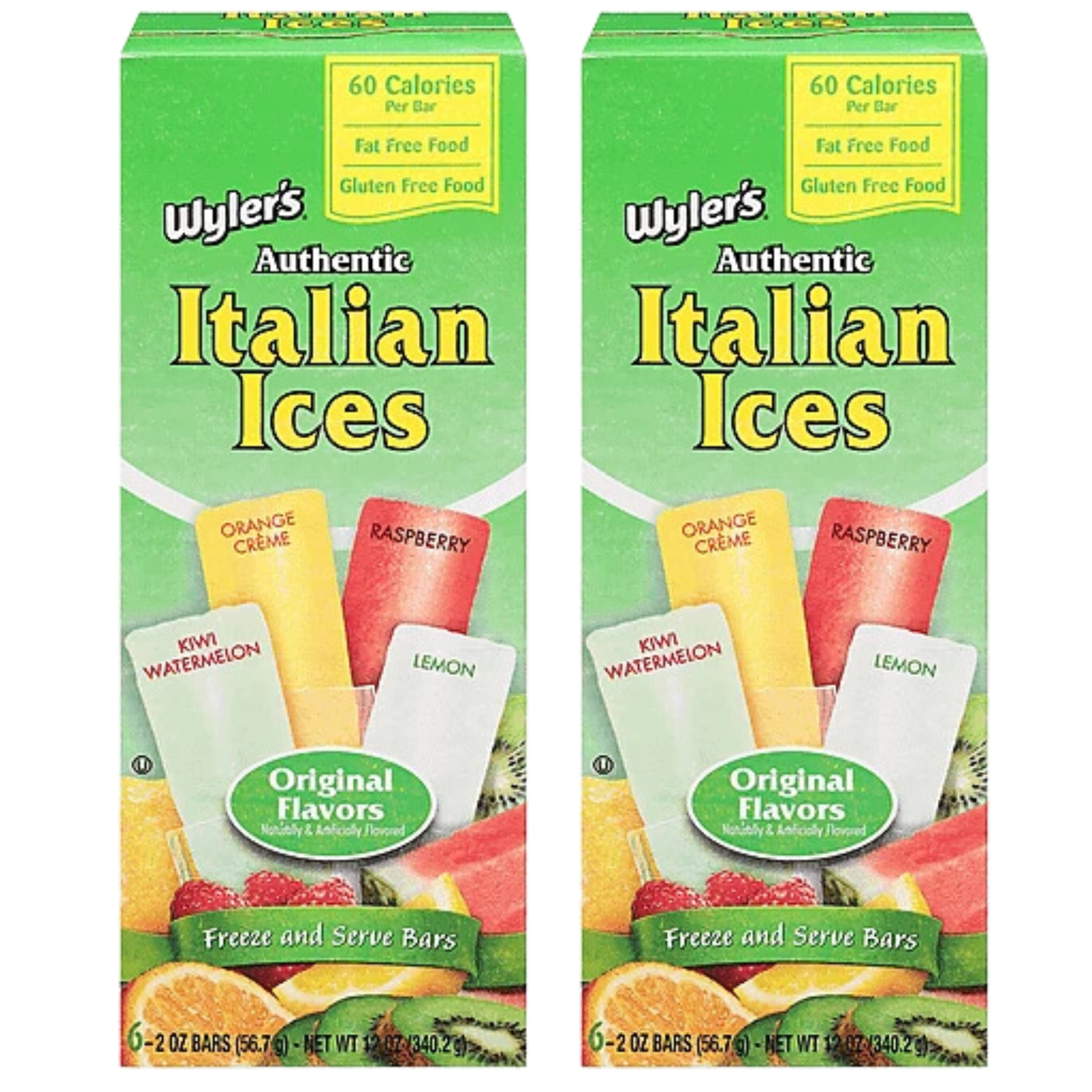 Wyler's Authentic Italian Ices 2oz Each Box of 2
