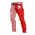 thumbnail image 4 of CONZONE Carnival Mens Cargo Pants Clown Graphic Wide Leg Cargo Pants for Men Lightweight Relaxed Fit Outdoor Workout Trousers With Pockets, 4 of 5