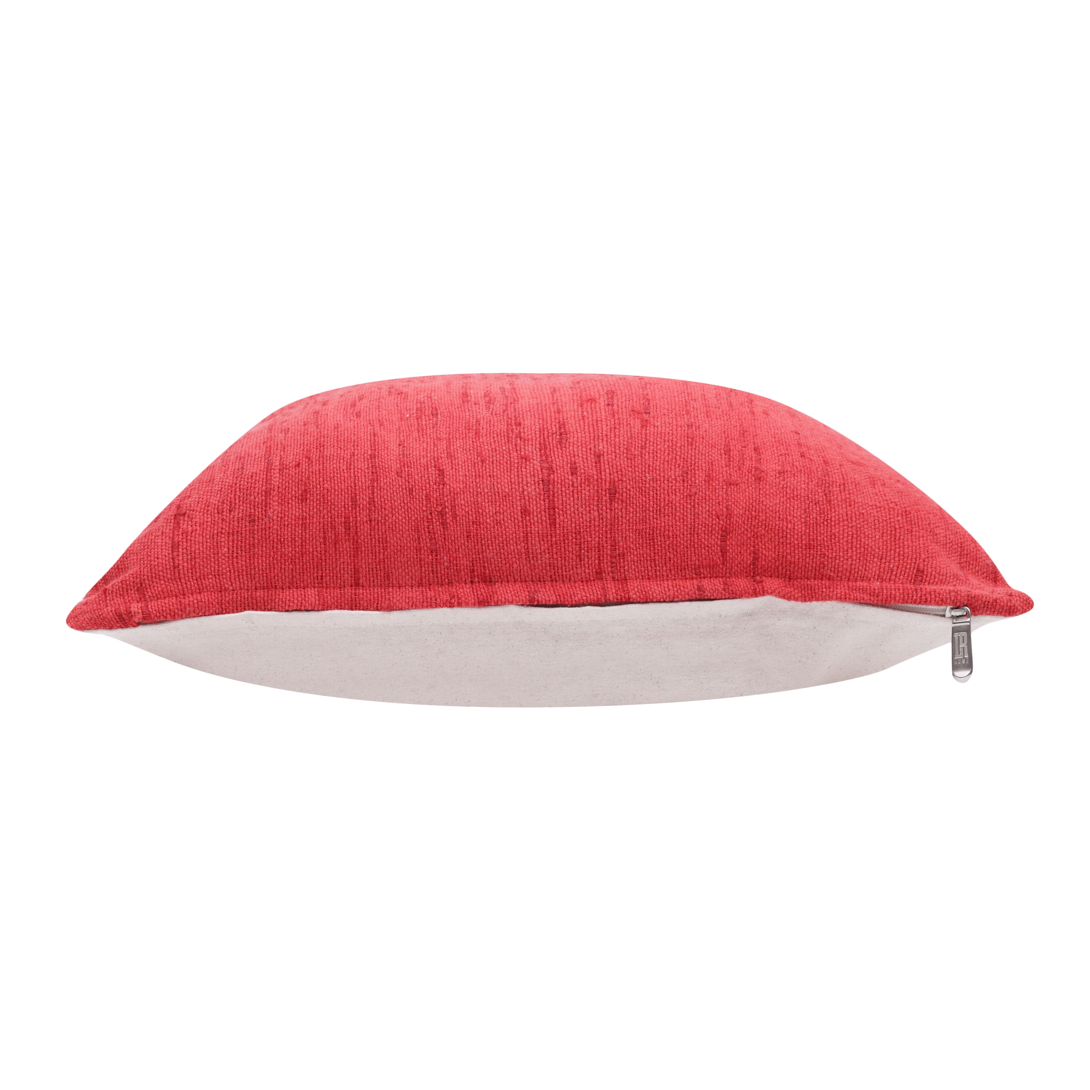 Harlow Hill Stacy Garcia 20" x 20" Coral Solid Linen Blend Adult Decorative Throw Pillow Cover