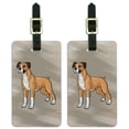 thumbnail image 1 of Boxer Pet Dog Luggage ID Tags Suitcase Carry-On Cards - Set of 2, 1 of 5