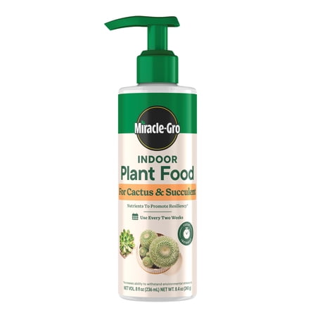 Miracle-Gro Indoor Plant Food for Cactus and Succulent, Liquid Plant Food, 8 fl. oz.