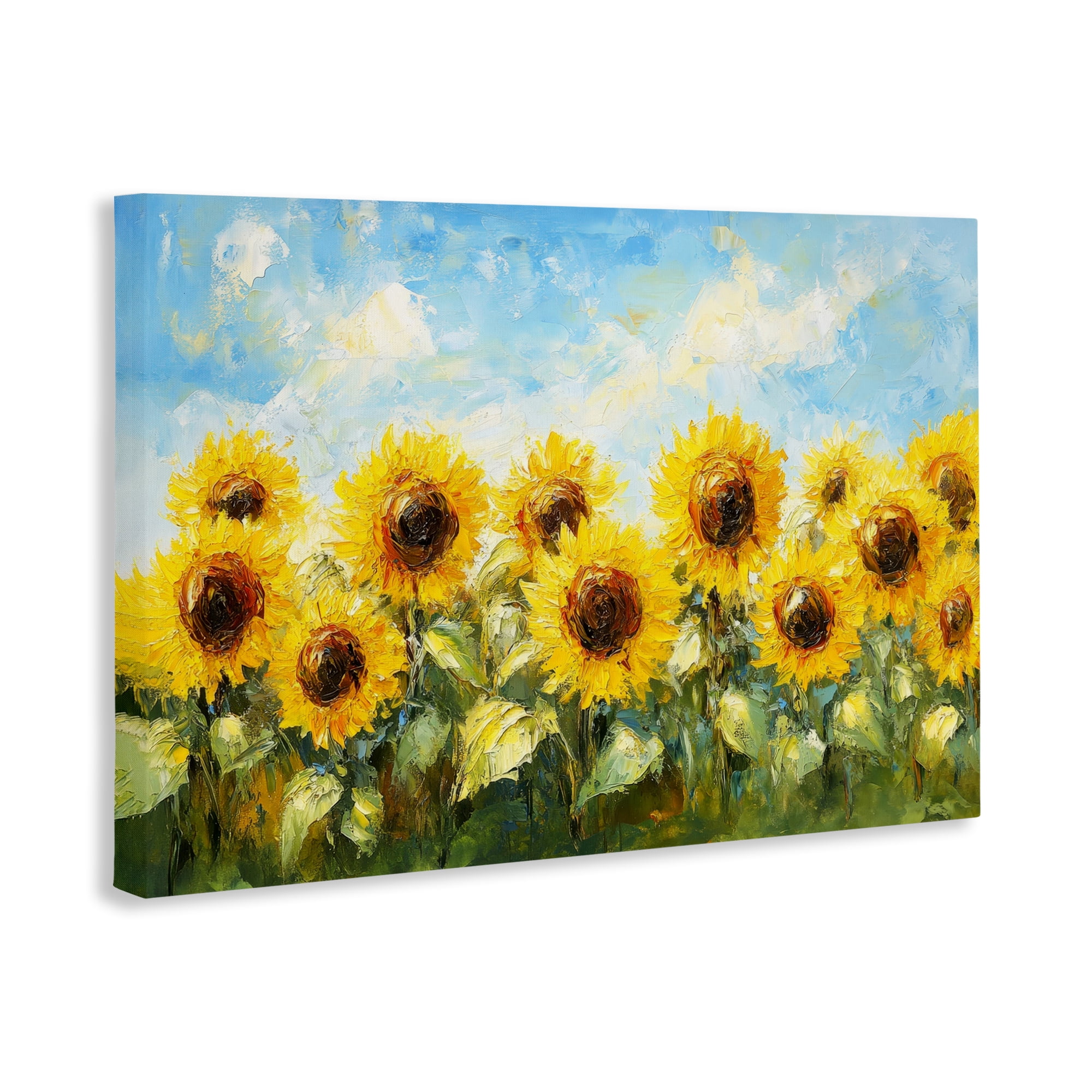 Stupell Industries Impressionist Sunflowers Horizon Canvas Wall Art, design by Petal Prints Design