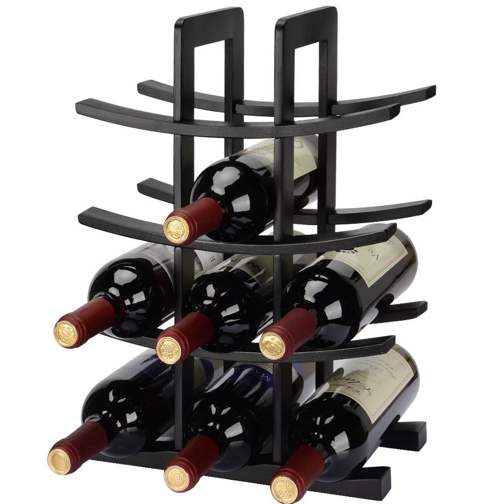 Sortwise 12 Bottle Bamboo Wine Rack Small Wine Rack Perfect For