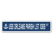 UPC 053722042575 product image for USS ORLEANS PARISH LST 1069 Street Sign us navy ship veteran sailor gift | upcitemdb.com