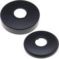 thumbnail image 1 of Elegantes protectores de manguera de radiador de acero inoxidable negro, acabado de barniz horneado de doble cara, perfectos para grifos, duchas y válvulas angulares, juego de 2, 1 of 5