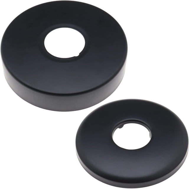 Elegantes protectores de manguera de radiador de acero inoxidable negro, acabado de barniz horneado de doble cara, perfectos para grifos, duchas y válvulas angulares, juego de 2