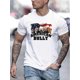thumbnail image 1 of Camiseta informal de moda para hombre, estilo retro, con estampado de estrellas y letras, ideal para el tiempo libre., 1 of 7