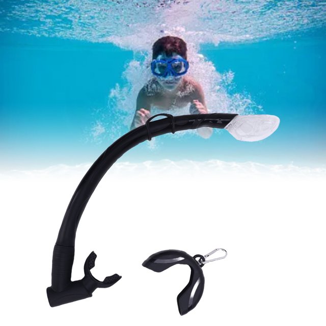 Roll Up Snorkel, Breath Diving Snorkel Tube With One Way Drain Valve Suitable for Snorkeling Swimming