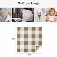 thumbnail image 4 of Brown Plaid Cloth Napkins, Spring Summer Farmhouse Buffalo Checkered Washable and Reusable Dinner Napkins Set of 4, Table Napkin for Kitchen Party Birthday Wedding Hotel Housewarming 20"x20", 4 of 8