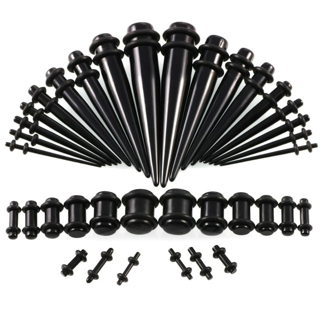 Ear Stretching Kit Acrylic Professional Ear Gauges Expander Set Ear Tunnel Kit