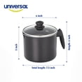 thumbnail image 3 of Jarra universal de aluminio antiadherente para leche de 1.6 cuartos, 3 of 8