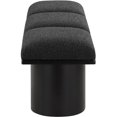 thumbnail image 4 of Meridian Furniture Pavilion Black Boucle Fabric Bench, 4 of 9