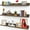 Walnut Brown, variant on Floating Shelves, Set of 3 Wall Shelves (Multiple Sizes & Colors) by Icona Bay