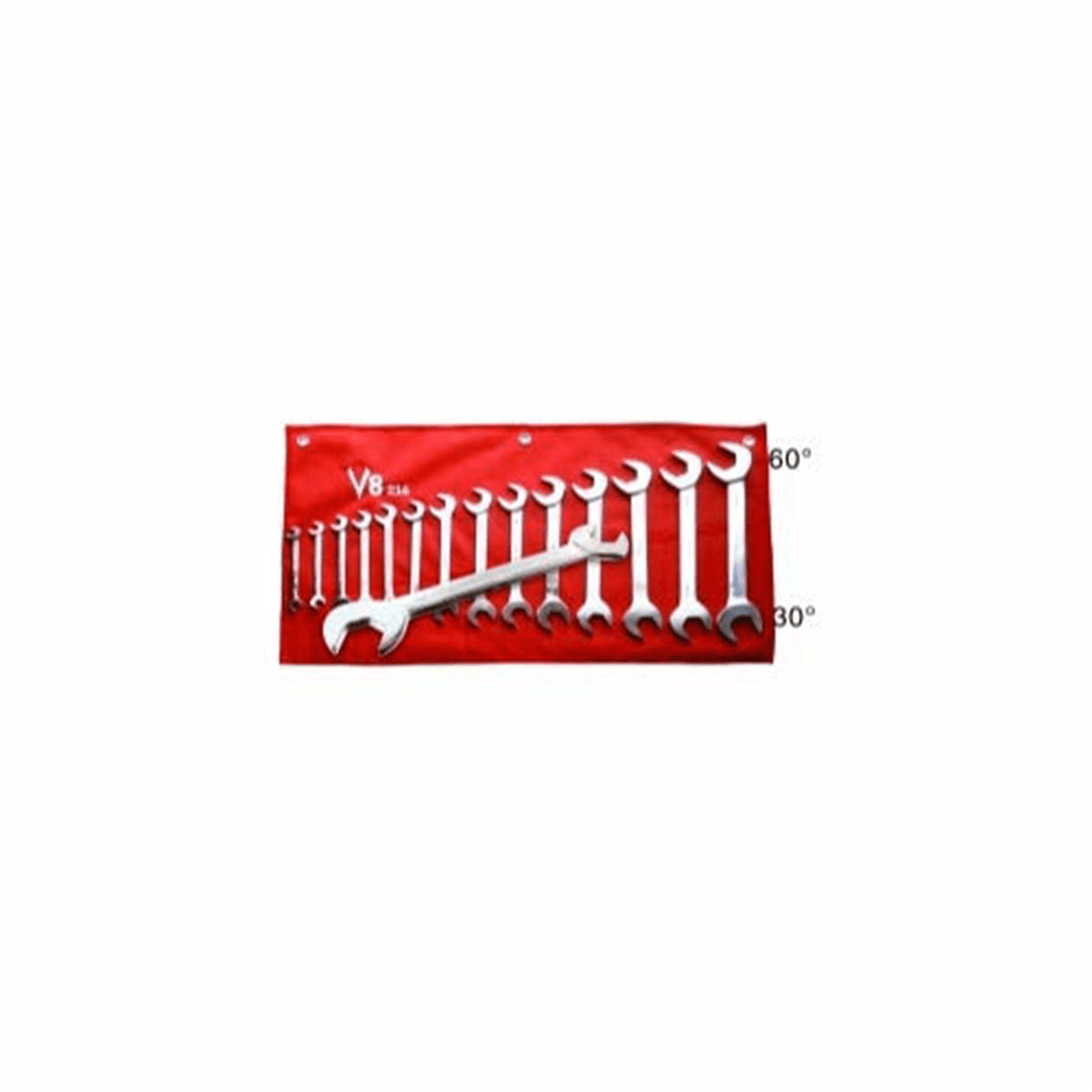 V8 Tools 214 14-Piece Angle Head Wrench Set 3/8" - 1-1/4"