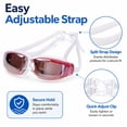 thumbnail image 2 of Adult Swim Goggles with Mirror Coated Lenses and Adjustable Strap for Pool and Training, TIKA, 2 of 7