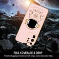 thumbnail image 5 of Galaxy S20 Ultra Case for Astronaut Stand,  for 6D Electroplated Galaxy S20 Ultra 4G/5G Phone Case,Soft TPU Protective Shockproof Flexible Samsung S20 Ultra Case 6.9 inch,Pink, 5 of 7