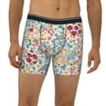 thumbnail image 2 of Men'S Boxer Briefs, Trendy Floral Design A Soft And Breathable Mens Underwear Boxer Briefs With Widen Waist, 2 of 2