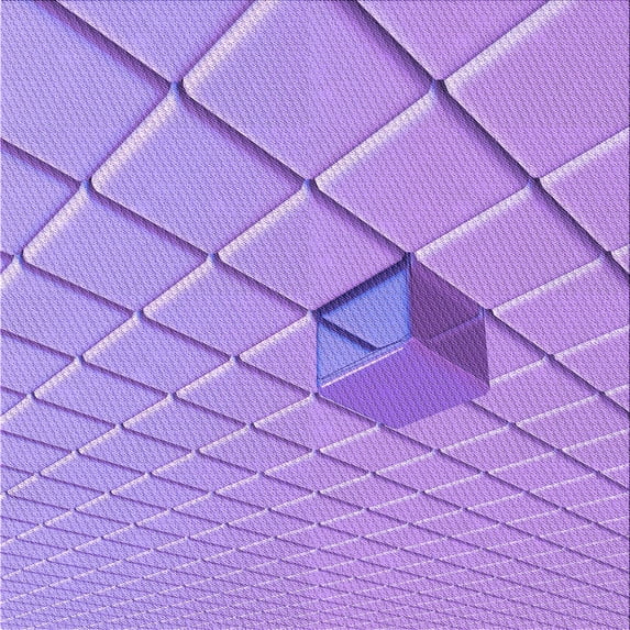 Ahgly Company Indoor Square Patterned Bright Lilac Purple Area Rugs, 7' Square