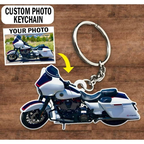 Motorcycle Personalized Keychain, motorcycle custom photo keychain, Funny gift for Bikers.