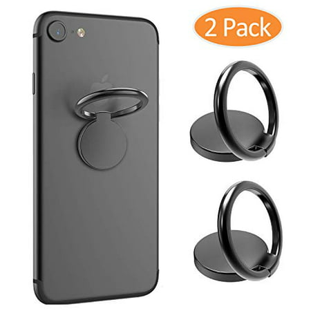 2PCS Cell Phone Ring Holder Finger Kickstand 360°Rotation Ring Grip Universal Mobile Phone Ring for iPhone X 8 7 Plus 6S 6, Samsung Galaxy S6 S7 S8 S8 Plus, Note, LG and All Other Phones(Gunmetal)