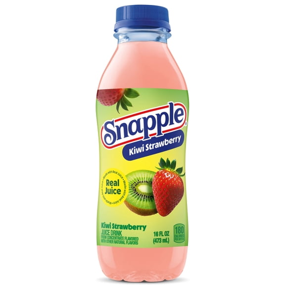 Snapple Kiwi Strawberry Juice Drink, 16 fl oz recycled plastic bottle