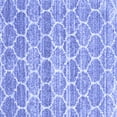 thumbnail image 1 of Ahgly Company Machine Washable Indoor Square Trellis Blue Modern Area Rugs, 7' Square, 1 of 4