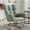 GREEN, variant on Hforesty Nursery Rocking Chair Teddy Upholstered Glider Rocker,with Comfortable Armchair for Living Room & Nursery, GREEN