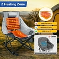 thumbnail image 6 of PNKKODW XL Oversized Heated Rocking Camping Chair, 3 Heat Levels Heated, Cup Holder, 600D Oxford, for Winter Outdoor,Gray(NO BATTERY), 6 of 8