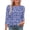 Multicolor-Shirts, variant on Jsaierl 3/4 Length Sleeve Womens Tops Plus Size Crew Neck Shirts Fashion Print Ladies Blouses Classic Cotton Tunic Top S-2XL
