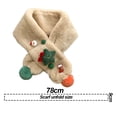 thumbnail image 2 of Bufanda de cuello agradable a la piel cálida de felpa de dibujos animados de invierno navideño para niños, 2 of 5