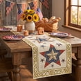 thumbnail image 1 of Patriotic Independence Day Table Runner and Tablecloth Set, Multicolor Linen Decorative Summer Table Linen for Dining, 183 x 33 cm, 1 of 6