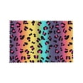 thumbnail image 7 of DouZhe Polyester Placemats Set of 4, Colorful Leopard Print Rainbow Animal Pattern Heat Resistant Place Mats for Dining Table, 12" x 18", 7 of 7