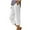 White, variant on SwiftWear Women's Cotton Linen Capris Dual-Pocket Comfort & Adjustable Waist | Casual Breathable Wear​
