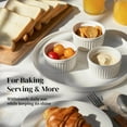 thumbnail image 4 of Aovky Ramekins 8 Oz Oven Safe, Creme Brulee Ramekins Set of 6 for Broiler, Microwave, Pudding Custard Cups Ceramic Baking Bowls Souffle Dishes for Dessert, Ice Cream, Snack, White, 4 of 6