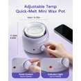 thumbnail image 6 of Waxfans Mini Wax Warmer Kit for Women - Face and Nose Hair Wax Kit，Facial Waxing Kit with Mini Waxing Pot,Silicone Bowl,200g Wax Beads,30 Wooden Sticks, 6 of 8