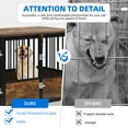 thumbnail image 5 of Dextrus 38" Wooden Dog Crate Furniture with Wheels,Double-Doors Dog Kennel Indoor,End Table & Dog Cage Table - Rustic Brown, 5 of 10