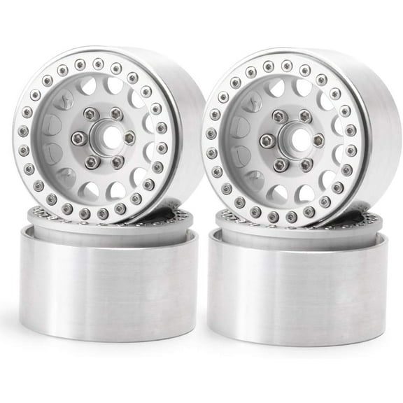 Aluminum Alloy Material 35mm Thickness 4pcs 1.9 Beadlock Wheel Rims for Axial SCX10 D90 TRX4 - RC Crawler Car