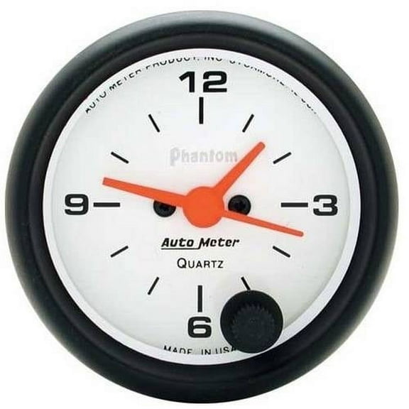 AUTO METER 5785 2IN CLOCK, 12 VOLT, ELEC, PHANTOM