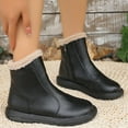 thumbnail image 6 of Wowcloth Women's Retro British Style Ankle Boots – Fashion Casual Platform Thick Sole with Faux Fur Collar, Round Toe & Side Zipper Design for Versatile Outfits, 6 of 9