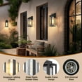 thumbnail image 6 of Water Ripple Outdoor Wall Lantern, Exterior Porch Light Fixture Black, 2 Pack Waterproof Wall Lights Fixture, Outside Garage Sconce Lighting, Porch Light Fixture, Mount Lamp, for Patio Outdoor Indoor, 6 of 8