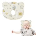 thumbnail image 1 of Fundas de almohada, fundas de almohada, fundas de almohada decorativas con núcleo de algodón viscoelástico para bebés, reposacabezas de cabeza plana con desviación para recién nacidos, almohada de esp, 1 of 4